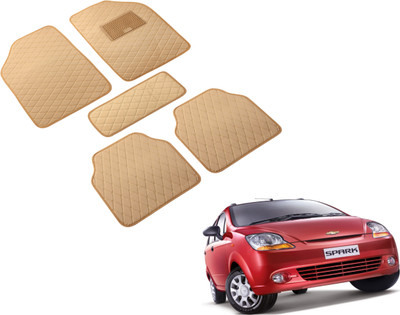 MOCKHE Leatherite Standard Mat For  Chevrolet Spark(Beige)