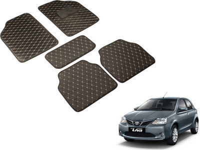 MOCKHE Leatherite Standard Mat For  Toyota Etios Liva(Black)