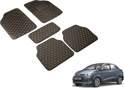 Auto Hub Leatherite Standard Mat For  Hyundai Xcent(Black)