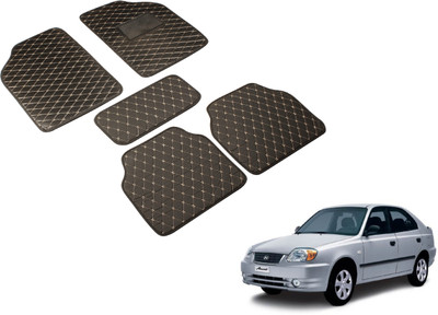 Auto Hub Leatherite Standard Mat For  Hyundai Accent(Black)