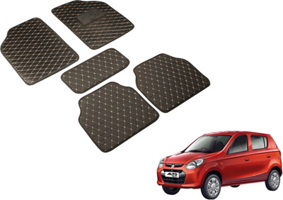 MOCKHE Leatherite Standard Mat For  Maruti Suzuki Alto 800(Black)