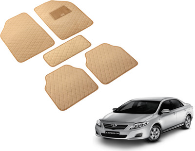 Auto Hub Leatherite Standard Mat For  Toyota Corolla(Beige)