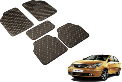 Auto Hub Leatherite Standard Mat For  Tata Manza(Black)