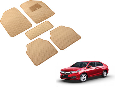 MOCKHE Leatherite Standard Mat For  Honda Amaze(Beige)