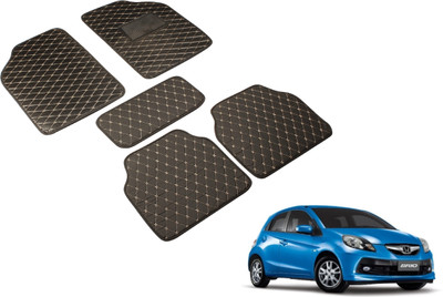 Auto Hub Leatherite Standard Mat For  Honda Brio(Black)