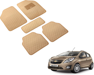Auto Hub Leatherite Standard Mat For  Chevrolet Beat(Beige)