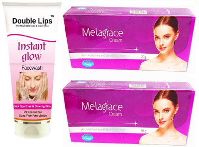 DOUBLE LIPS FACE CARE INSTANT GLOW FACEWASH 100 ML + SKIN BRIGHTENING AND LIGHTENING CREAM(3 Items in the set) DOUBLE LIPS FACE CARE INSTANT GLOW FACEWASH 100 ML + SKIN BRIGHTENING AND LIGHTENING CREAM(3 Items in the set)