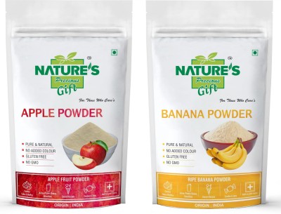 Nature's Precious Gift Apple Powder and Banana Fruit Powder - 1 KG Each (Super Saver Combo Pack)(2 x 1 kg)