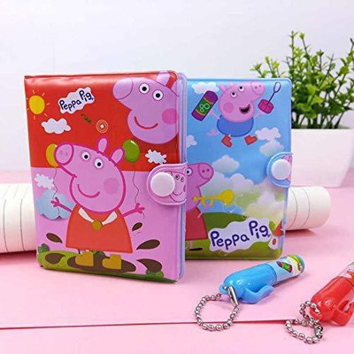 KIDOS JOY peppa pig Pocket Diary with Pen Pocket-size Diary 40 Pages(Multicolor, Pack of 4)