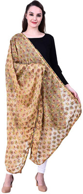 Radha Madhav Enterprise Chiffon Self Design Women Dupatta