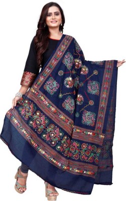 CHINU ENTERPRISES Cotton Blend Embroidered Women Dupatta