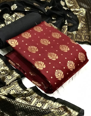VredeVogel Cotton Silk Self Design Salwar Suit Material