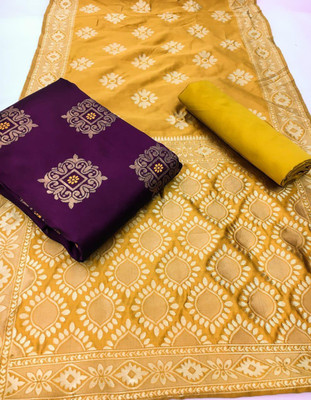 VredeVogel Silk Blend Self Design Salwar Suit Material