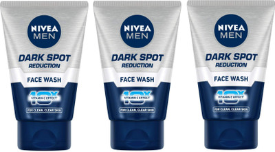 NIVEA Dark Spot Reduction for Clean, Clear Skin  Each 100g Pack of 3 Face Wash(300 g)