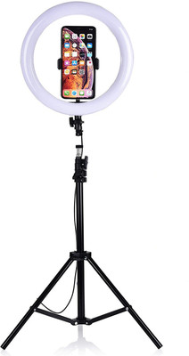Wrapo 10 inch Led Selfie Ring Light with 7 Feet Tripod Stand, Camera Light with Cool Warm Mix Light, Led Circle Light for YouTube Video Live Stream Makeup Ring Flash(White)
