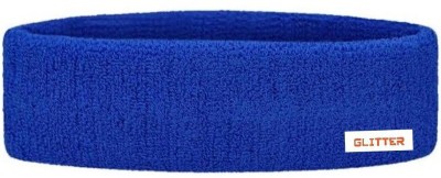 GOLDFINCH Non Slip Moisture Wicking Work Out Cotton Head Band/Fitness Band For Men's & Women's Sweatband for Workout/ Sports Fitness/Exercise/Training/Running/Yoga- Pack of 1 Head Band(Blue)