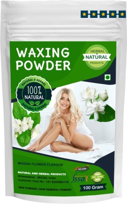 NATURAL AND HERBAL PRODUCTS Wax Powder | Waxing Powder | Hair Removal Powder | Mogra Flower Flavours For Instant Hair Remover, Zero Pain, No Side Effects, All Types Skin (Hand, Leg, Underarm, Private Part) Wax(100 g)