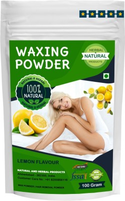 NATURAL AND HERBAL PRODUCTS Wax Powder | Waxing Powder | Hair Removal Powder | Lemon Flavours For Instant Hair Remover, Zero Pain, No Side Effects, All Types Skin (Hand, Leg, Underarm, Private Part) Wax(100 g)