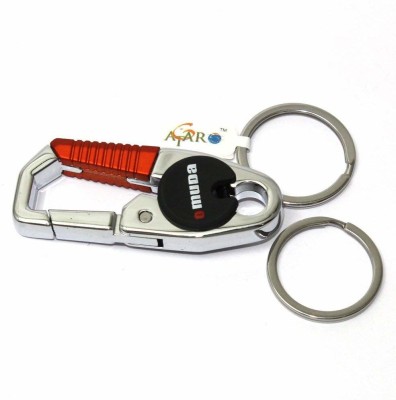 ATAR Best Gift Imported Keychain Hook Design Locking Keychian for Car, Bike, Scooty etc. Orange + Silver OM7 Key Chain