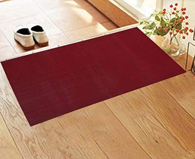 KUBER INDUSTRIES PVC (Polyvinyl Chloride) Door Mat(Maroon, Medium)