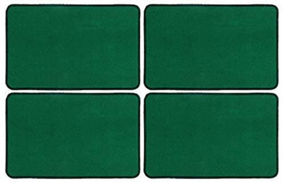 KUBER INDUSTRIES Microfiber Door Mat(Green, Medium, Pack of 4)