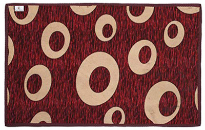 KUBER INDUSTRIES Microfiber Door Mat(Maroon, Medium)