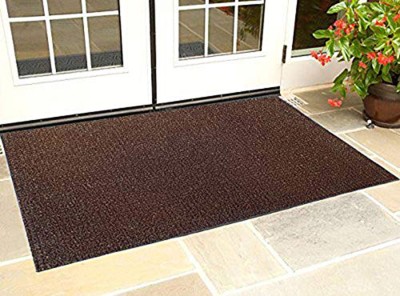 KUBER INDUSTRIES PVC (Polyvinyl Chloride) Door Mat(Brown, Large)