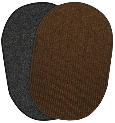 KUBER INDUSTRIES Microfiber Door Mat(Grey, Brown, Medium, Pack of 2)