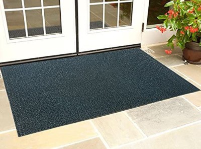 KUBER INDUSTRIES PVC (Polyvinyl Chloride) Door Mat(Black, Large)