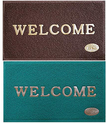 KUBER INDUSTRIES PVC (Polyvinyl Chloride) Door Mat(Multicolor, Medium, Pack of 2)