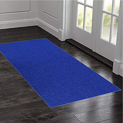 KUBER INDUSTRIES Microfiber Door Mat(Dark Blue, Large)