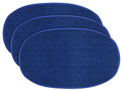 KUBER INDUSTRIES Microfiber Door Mat(Blue, Medium, Pack of 3)