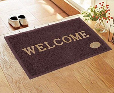 KUBER INDUSTRIES PVC (Polyvinyl Chloride) Door Mat(Brown, Medium)