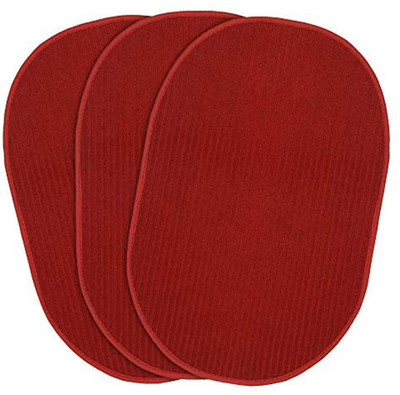 KUBER INDUSTRIES Microfiber Door Mat(Red, Medium, Pack of 3)