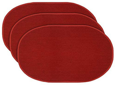 KUBER INDUSTRIES Microfiber Door Mat(Red, Medium, Pack of 3)