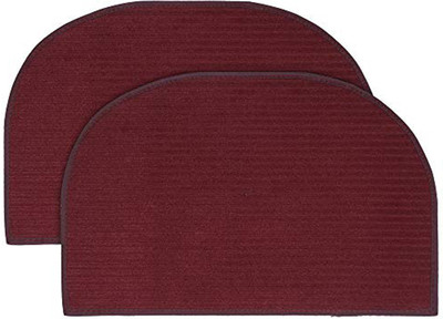 KUBER INDUSTRIES Microfiber Door Mat(Maroon, Medium, Pack of 2)