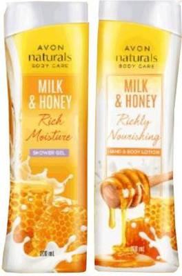 AVON Naturals Milk & Honey Skin Care combo Set(400 g)