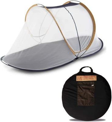Ghuraba Cotton Adults Washable Single Bed Mosquito Net (7.5ft) (Premium Quality) Mosquito Net(White, Tent)