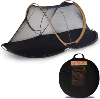 Ghuraba Cotton Adults Washable Single Bed Mosquito Net(Black, Tent)