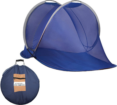 Ghuraba Cotton Adults Washable Single Bed Mosquito Net Mosquito Net(Blue, Tent)