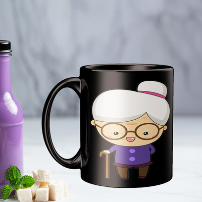 ECFAK Meri Pyari Dadi Ceramic Coffee Mug(325 ml)