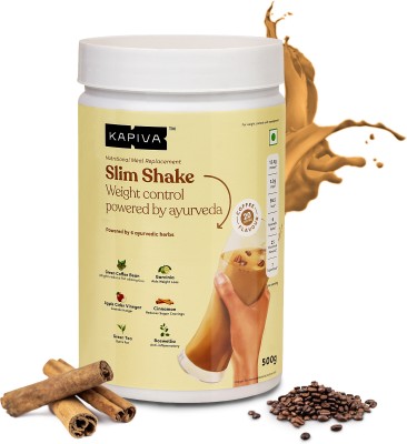 Kapiva Coffee Slim Shake - India's first ever ayurvedic meal replacement powder Protein Shake(500 g, Coffee)