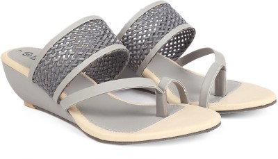 BXXY Women Wedges(Grey , 11)