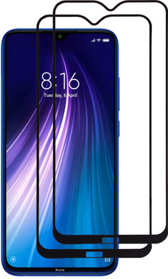LINLO Edge To Edge Tempered Glass for Xiaomi Redmi Note 8(Pack of 2)