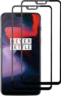 LINLO Edge To Edge Tempered Glass for OnePlus 6(Pack of 2)