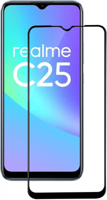 Pannu Edge To Edge Tempered Glass for Realme C25(Pack of 1)