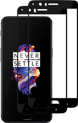 LINLO Edge To Edge Tempered Glass for OnePlus 5(Pack of 2)