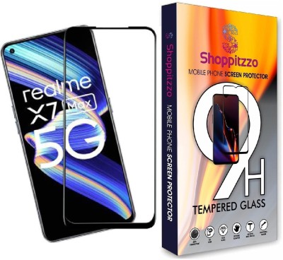 Shoppitzzo Edge To Edge Tempered Glass for realme X7 Max 5G (2021), DuraGlass Gorilla Glass, 11D, 9H Hardness, Full Glue, Anti Scratch, With Easy Installation Kit, Oleophobic Coated(Pack of 1)