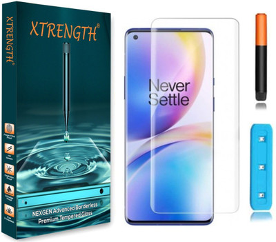 XTRENGTH Edge To Edge Tempered Glass for OnePlus 8(Pack of 1)