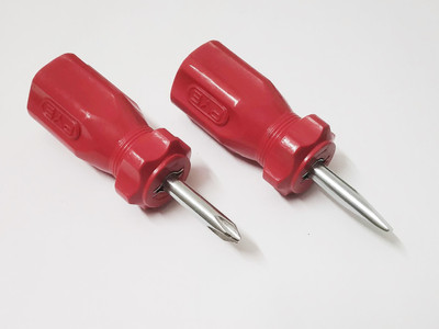 pye CRV Hardened and Tempered 2-IN-1 676 Stubby Screwdriver Set(Pack of 2)